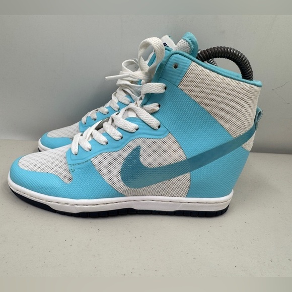 Nike Shoes - Nike Womens WMNS Dunk Sky Hi 2.0 Sneakers White/Blue Shoes 725069-104 sz 6.5
